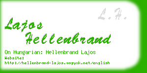 lajos hellenbrand business card